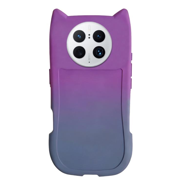 For Huawei Mate 50 Pro Gradient Cat Ear Design TPU Phone Case