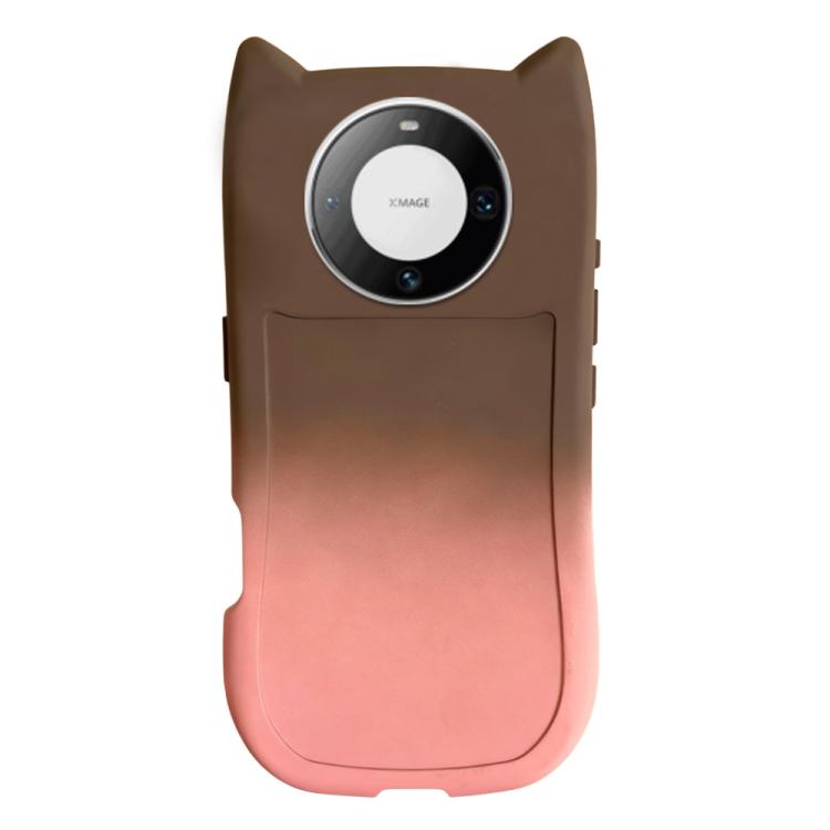 For Huawei Mate 60 Pro Gradient Cat Ear Design TPU Phone Case