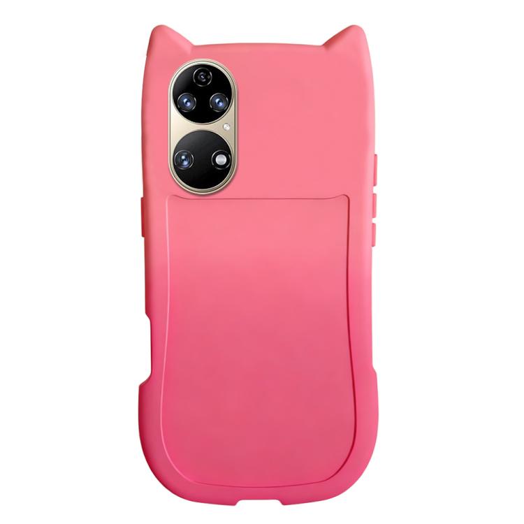 For Huawei P50 Gradient Cat Ear Design TPU Phone Case