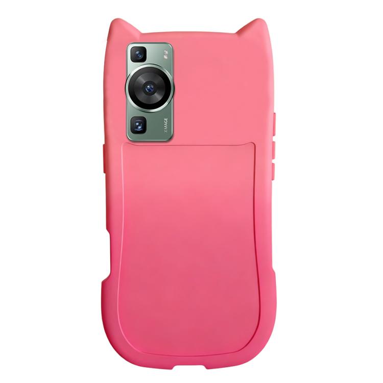 For Huawei P60 Gradient Cat Ear Design TPU Phone Case