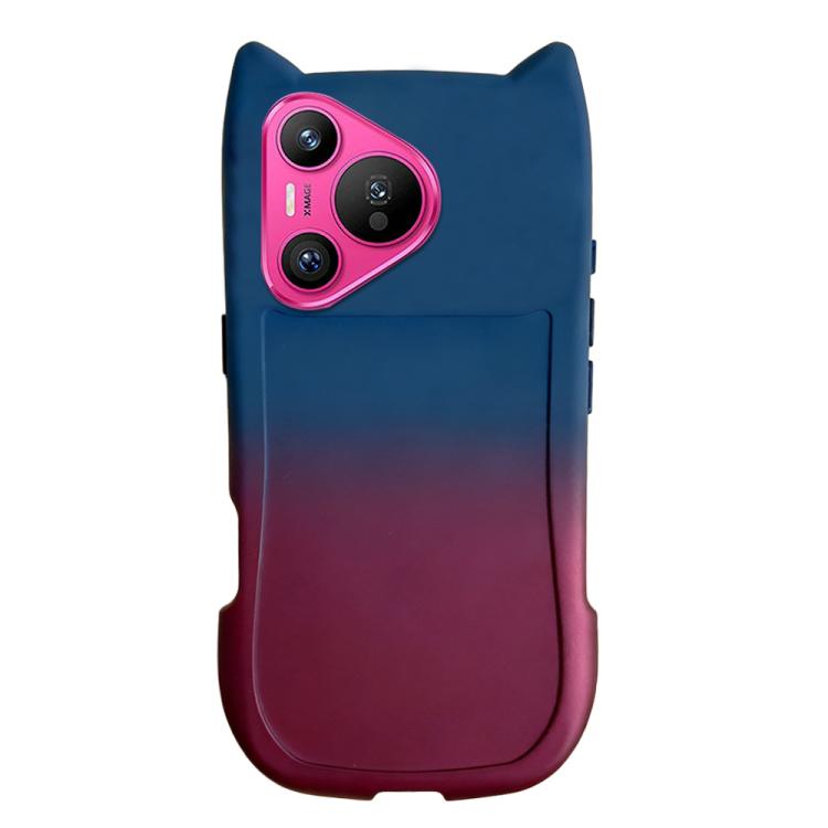 For Huawei Pura 70 Gradient Cat Ear Design TPU Phone Case