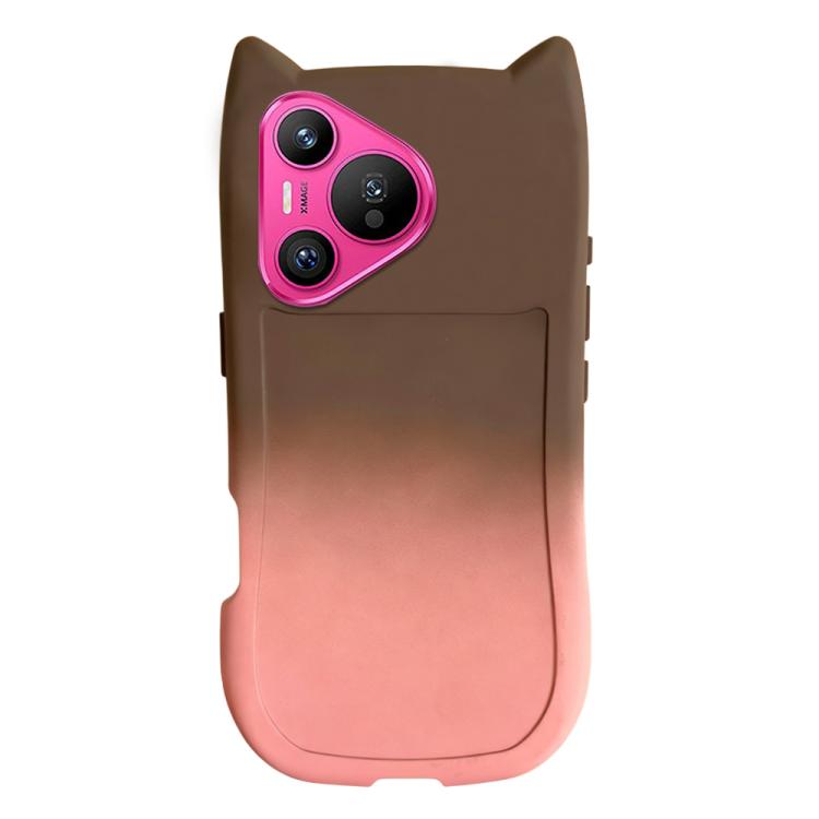 For Huawei Pura 70 Gradient Cat Ear Design TPU Phone Case