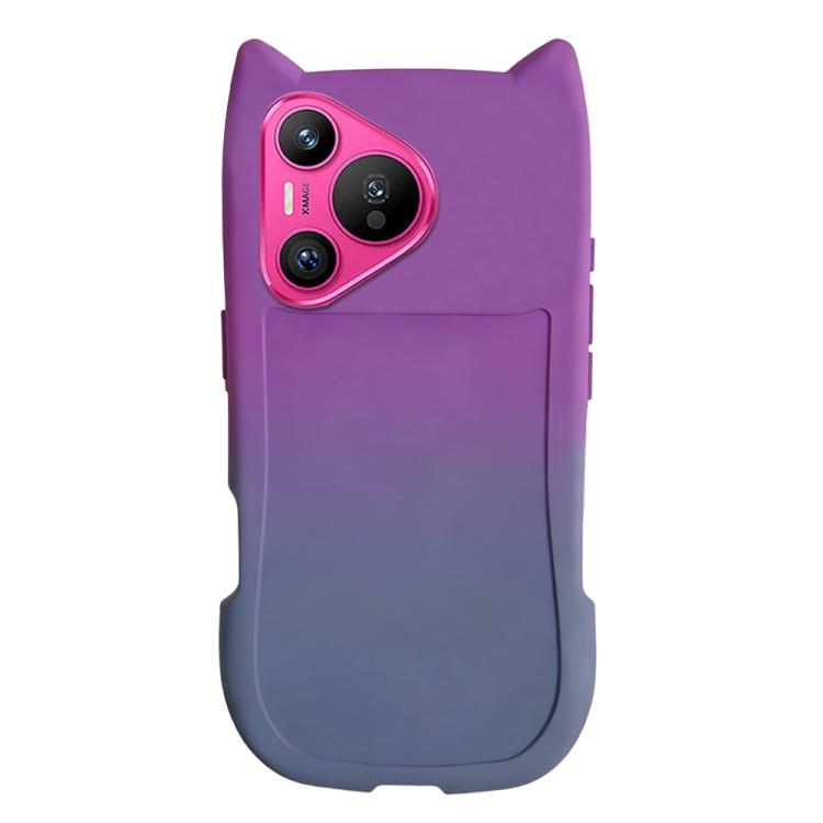 For Huawei Pura 70 Gradient Cat Ear Design TPU Phone Case