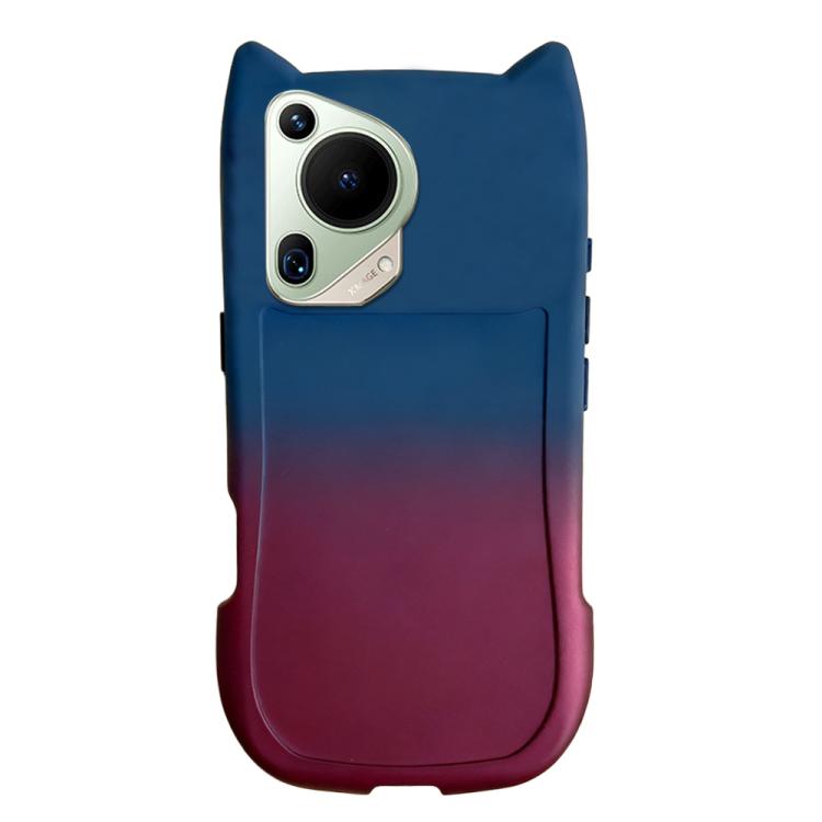 For Huawei Pura 70 Ultra Gradient Cat Ear Design TPU Phone Case