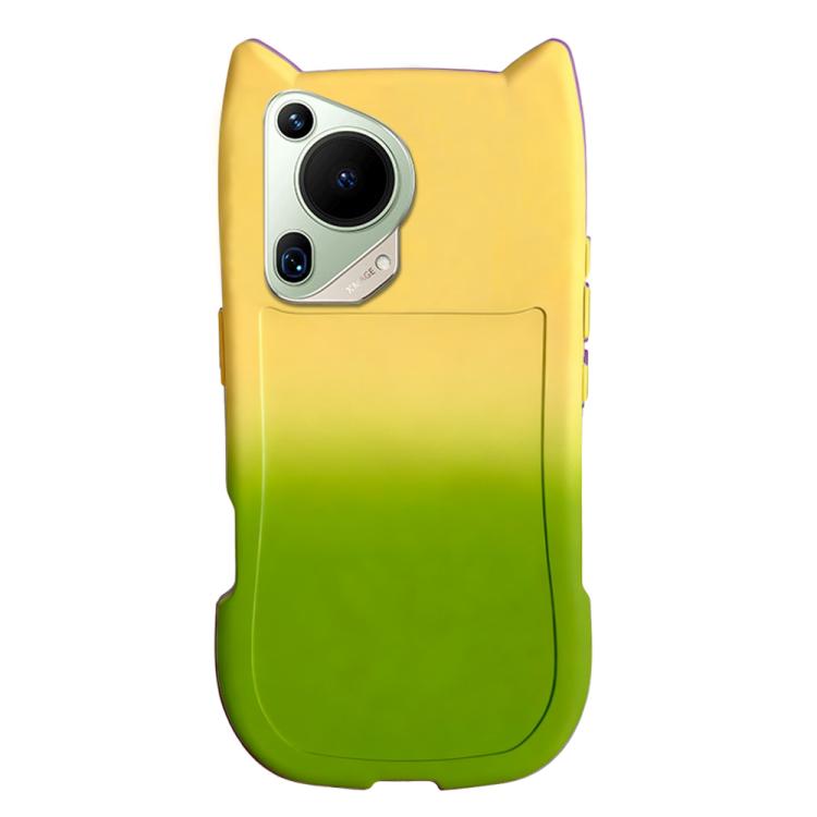 For Huawei Pura 70 Ultra Gradient Cat Ear Design TPU Phone Case