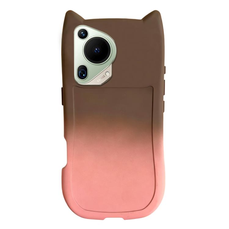 For Huawei Pura 70 Ultra Gradient Cat Ear Design TPU Phone Case