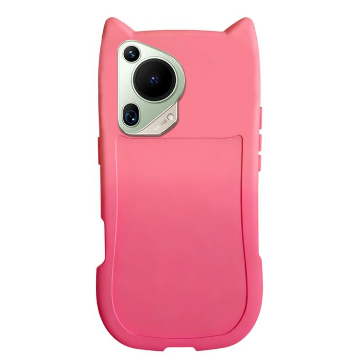 For Huawei Pura 70 Ultra Gradient Cat Ear Design TPU Phone Case