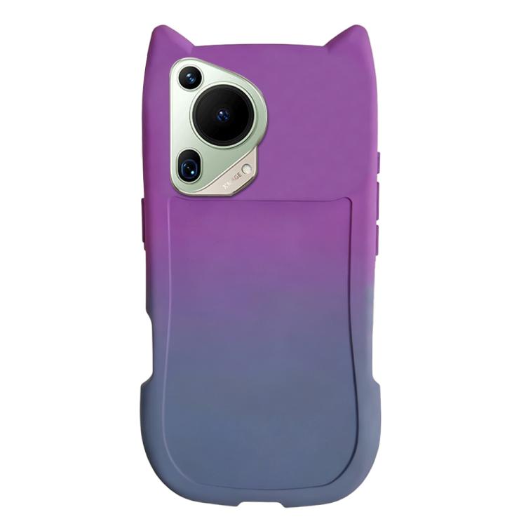 For Huawei Pura 70 Ultra Gradient Cat Ear Design TPU Phone Case