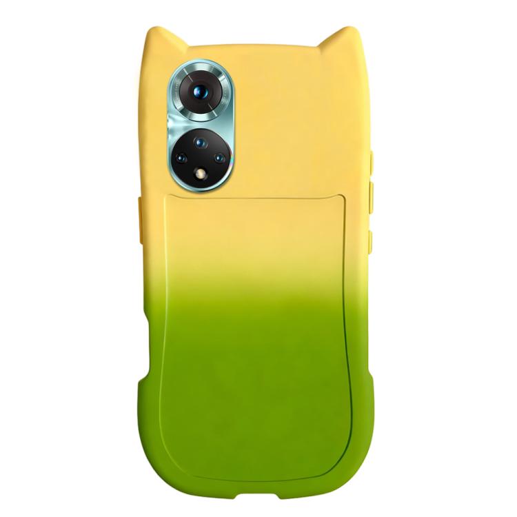 For Honor 50 Gradient Cat Ear Design TPU Phone Case