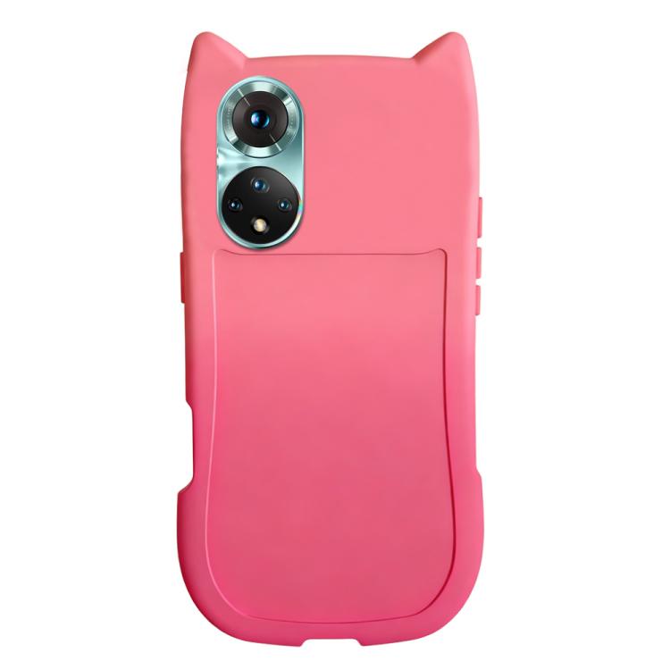 For Honor 50 Gradient Cat Ear Design TPU Phone Case
