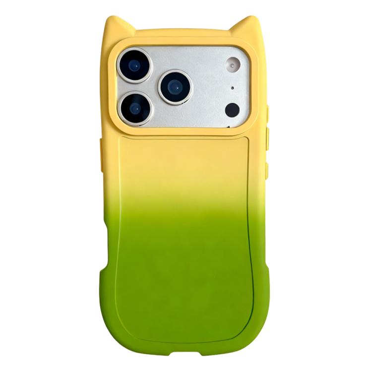 For iPhone 17 Pro Max Gradient Cat Ear Design TPU Phone Case