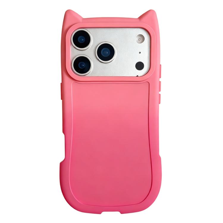 For iPhone 17 Pro Max Gradient Cat Ear Design TPU Phone Case
