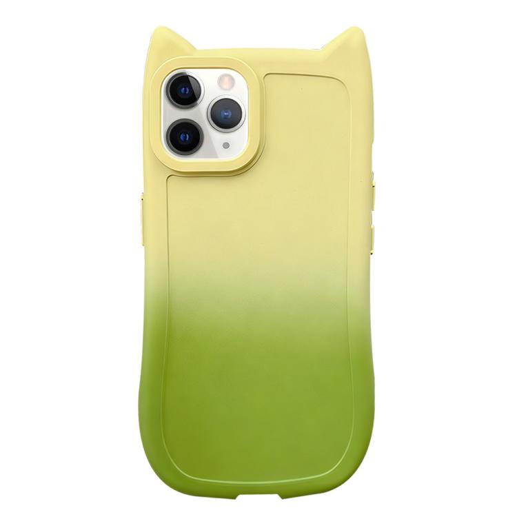 For iPhone 11 Pro Max Gradient Cat Ear Design TPU Phone Case