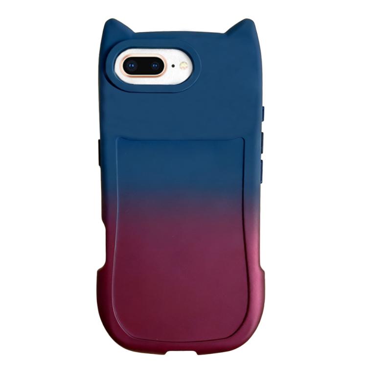 For iPhone 7 Plus/8 Plus Gradient Cat Ear Design TPU Phone Case
