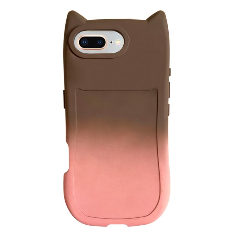 For iPhone 7 Plus/8 Plus Gradient Cat Ear Design TPU Phone Case