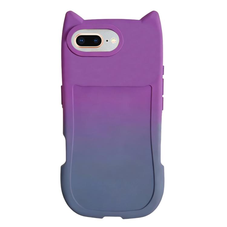 For iPhone 7 Plus/8 Plus Gradient Cat Ear Design TPU Phone Case