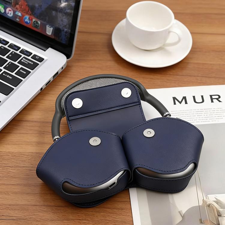 For AirPods Max 2 / Max PU Vegan Leather Magnetic Buckle Headphone Protective Cover