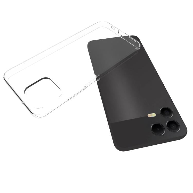 For T-Mobile Revvl 8 Pro 5G Waterproof Texture TPU Phone Case - Transparent