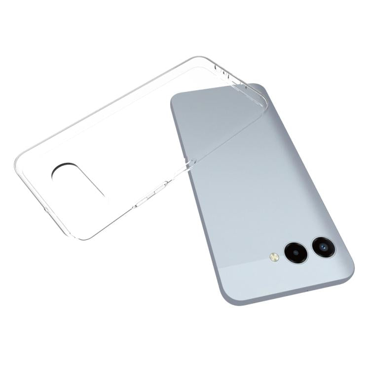 For T-Mobile Revvl 8 5G Waterproof Texture TPU Phone Case - Transparent