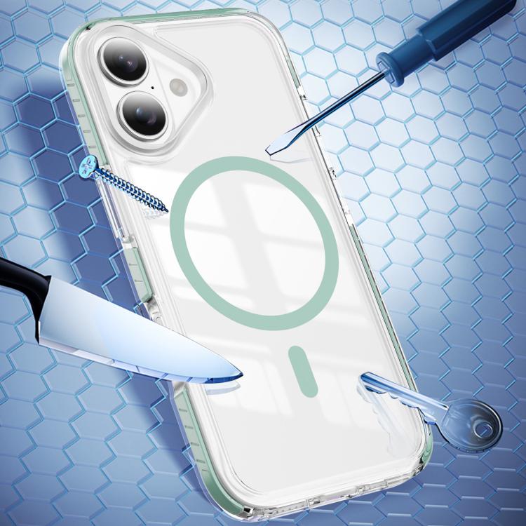 For iPhone 17 Crystal Shield Clear Magnetic Acrylic Hybrid TPU Phone Case