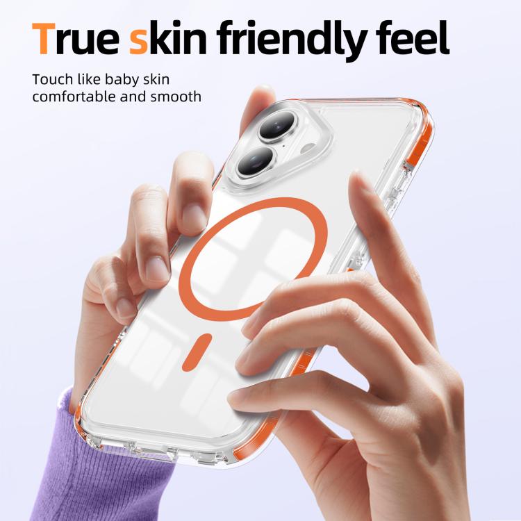 For iPhone 17 Crystal Shield Clear Magnetic Acrylic Hybrid TPU Phone Case