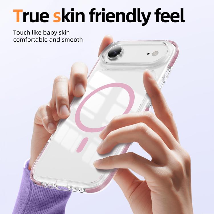 For iPhone Air Crystal Shield Clear Magnetic Acrylic Hybrid TPU Phone Case