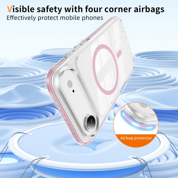 For iPhone Air Crystal Shield Clear Magnetic Acrylic Hybrid TPU Phone Case