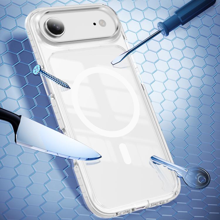 For iPhone Air Crystal Shield Clear Magnetic Acrylic Hybrid TPU Phone Case