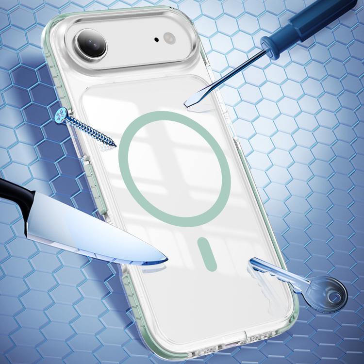 For iPhone Air Crystal Shield Clear Magnetic Acrylic Hybrid TPU Phone Case