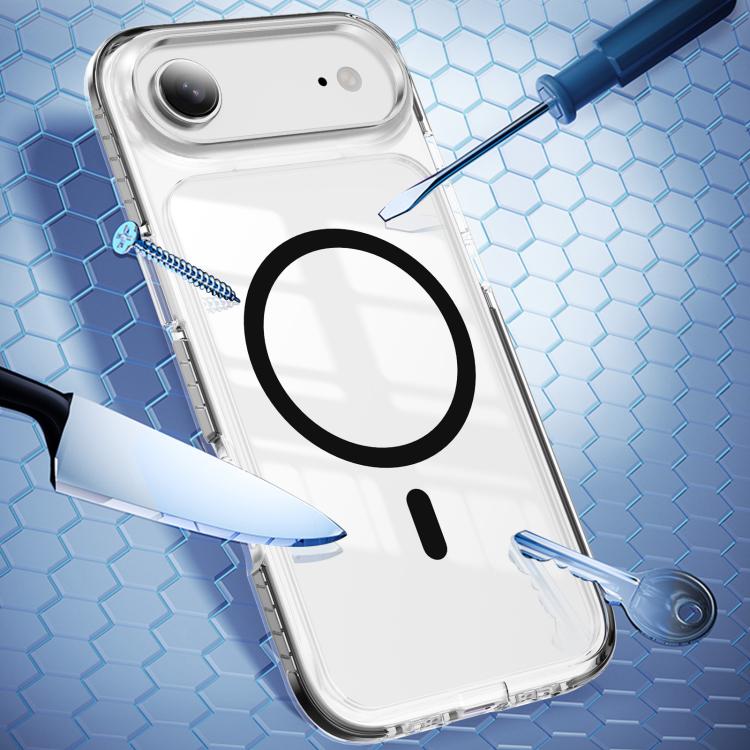 For iPhone Air Crystal Shield Clear Magnetic Acrylic Hybrid TPU Phone Case