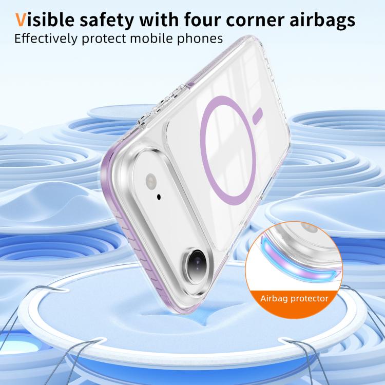 For iPhone Air Crystal Shield Clear Magnetic Acrylic Hybrid TPU Phone Case