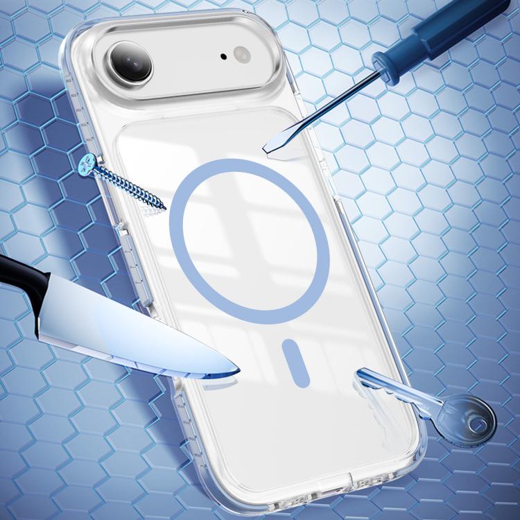 For iPhone Air Crystal Shield Clear Magnetic Acrylic Hybrid TPU Phone Case