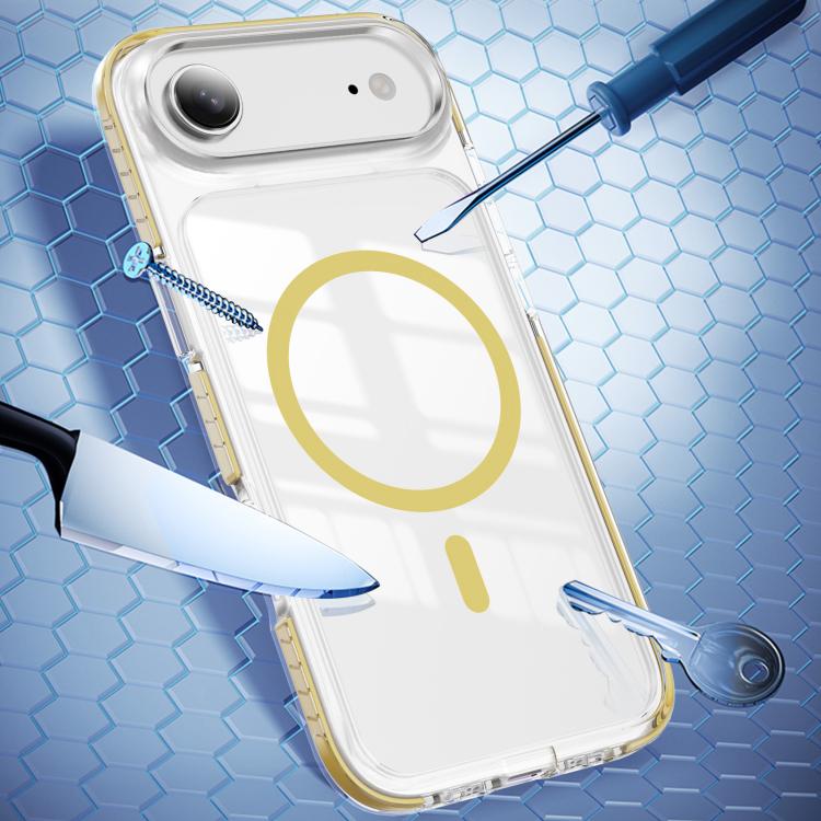 For iPhone Air Crystal Shield Clear Magnetic Acrylic Hybrid TPU Phone Case