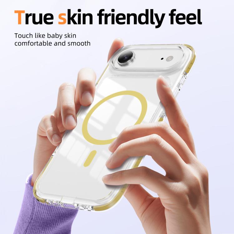 For iPhone Air Crystal Shield Clear Magnetic Acrylic Hybrid TPU Phone Case