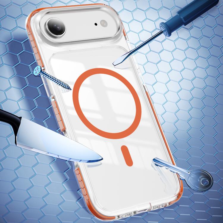 For iPhone Air Crystal Shield Clear Magnetic Acrylic Hybrid TPU Phone Case