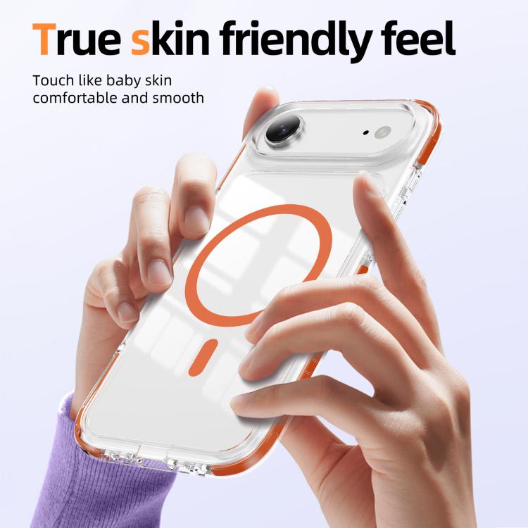 For iPhone Air Crystal Shield Clear Magnetic Acrylic Hybrid TPU Phone Case
