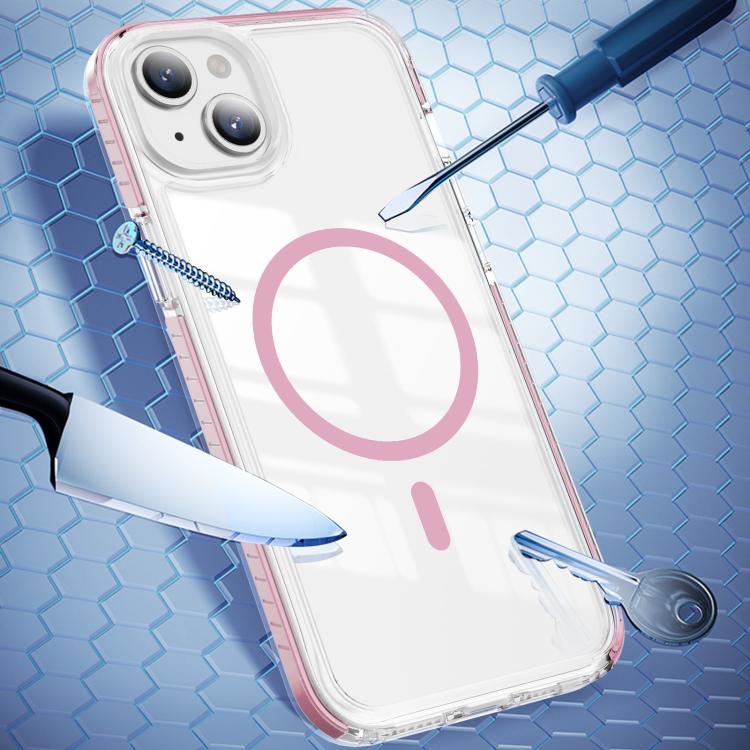 For iPhone 14 / 13 Crystal Shield Clear Magnetic Acrylic Hybrid TPU Phone Case