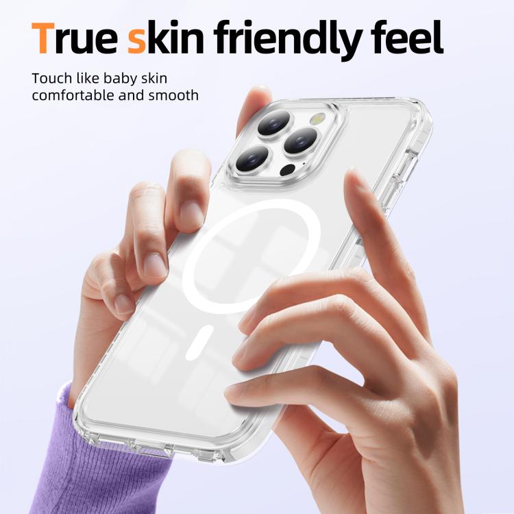 For iPhone 13 Pro Max Crystal Shield Clear Magnetic Acrylic Hybrid TPU Phone Case
