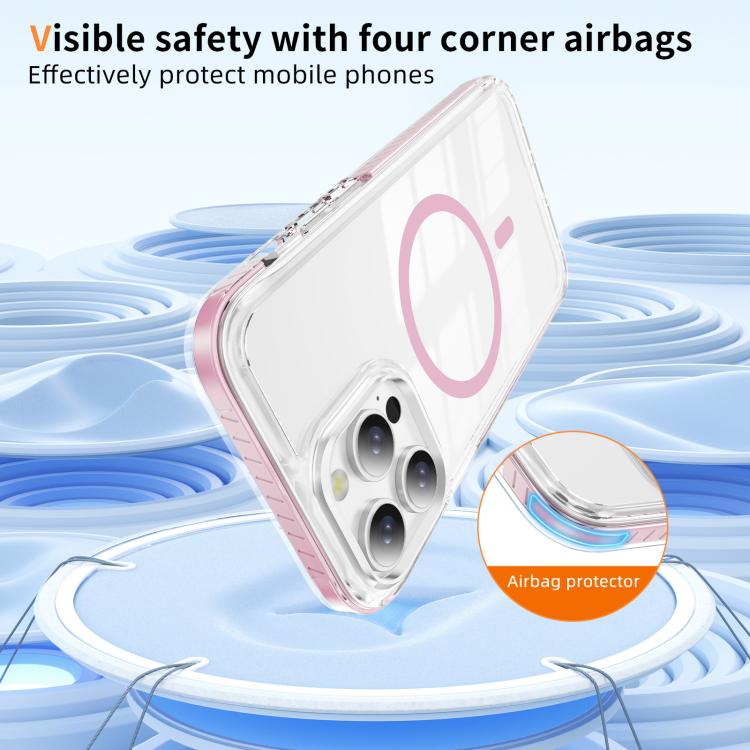 For iPhone 13 Pro Crystal Shield Clear Magnetic Acrylic Hybrid TPU Phone Case