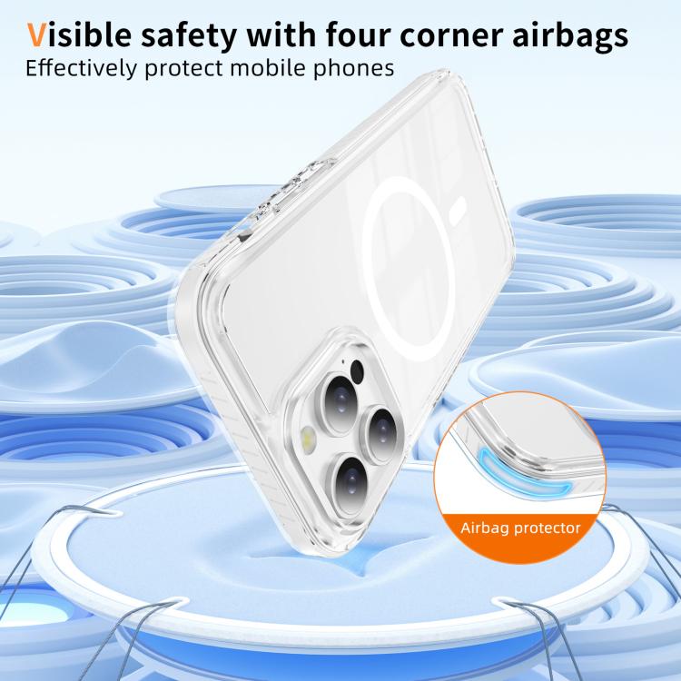 For iPhone 12 Pro Max Crystal Shield Clear Magnetic Acrylic Hybrid TPU Phone Case