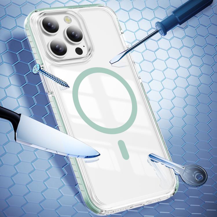 For iPhone 12 Pro Max Crystal Shield Clear Magnetic Acrylic Hybrid TPU Phone Case