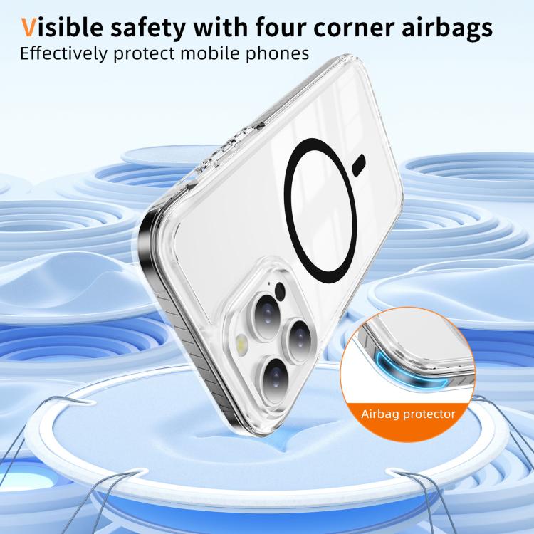 For iPhone 12 Pro Max Crystal Shield Clear Magnetic Acrylic Hybrid TPU Phone Case