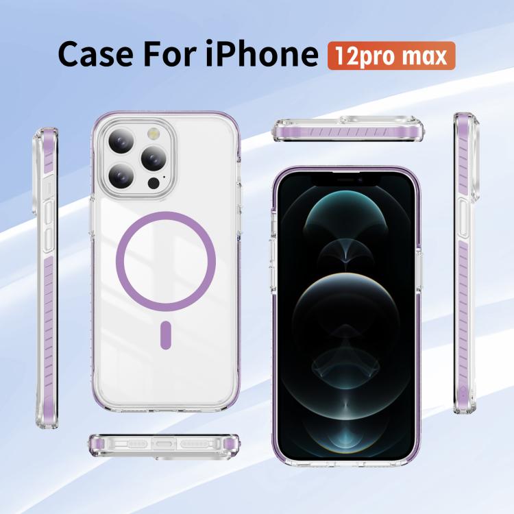 For iPhone 12 Pro Max Crystal Shield Clear Magnetic Acrylic Hybrid TPU Phone Case