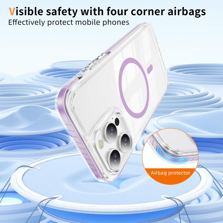 For iPhone 12 Pro Max Crystal Shield Clear Magnetic Acrylic Hybrid TPU Phone Case