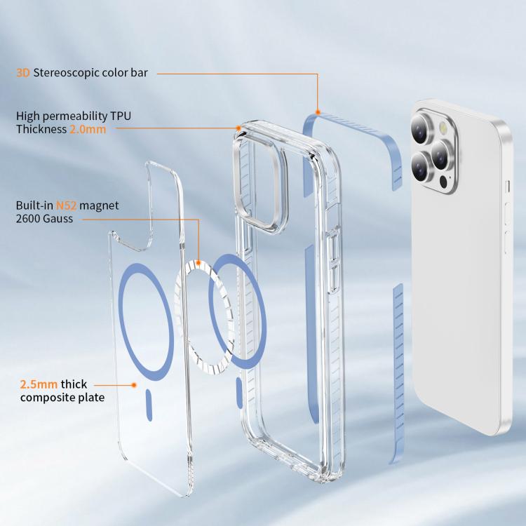 For iPhone 12 Pro Max Crystal Shield Clear Magnetic Acrylic Hybrid TPU Phone Case