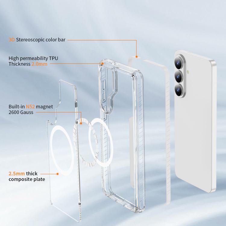 For Samsung Galaxy S26 5G Crystal Shield Clear Magnetic Acrylic Hybrid TPU Phone Case