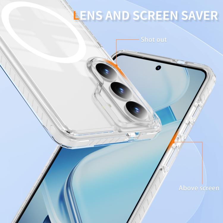 For Samsung Galaxy S26 5G Crystal Shield Clear Magnetic Acrylic Hybrid TPU Phone Case
