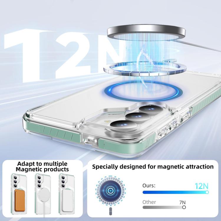 For Samsung Galaxy S26 5G Crystal Shield Clear Magnetic Acrylic Hybrid TPU Phone Case