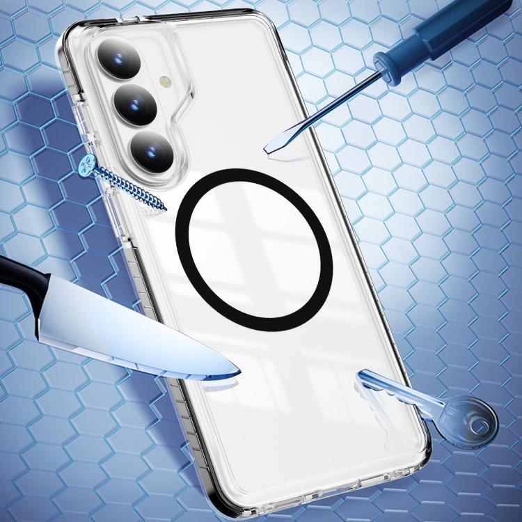 For Samsung Galaxy S26 5G Crystal Shield Clear Magnetic Acrylic Hybrid TPU Phone Case