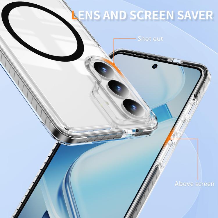 For Samsung Galaxy S26 5G Crystal Shield Clear Magnetic Acrylic Hybrid TPU Phone Case